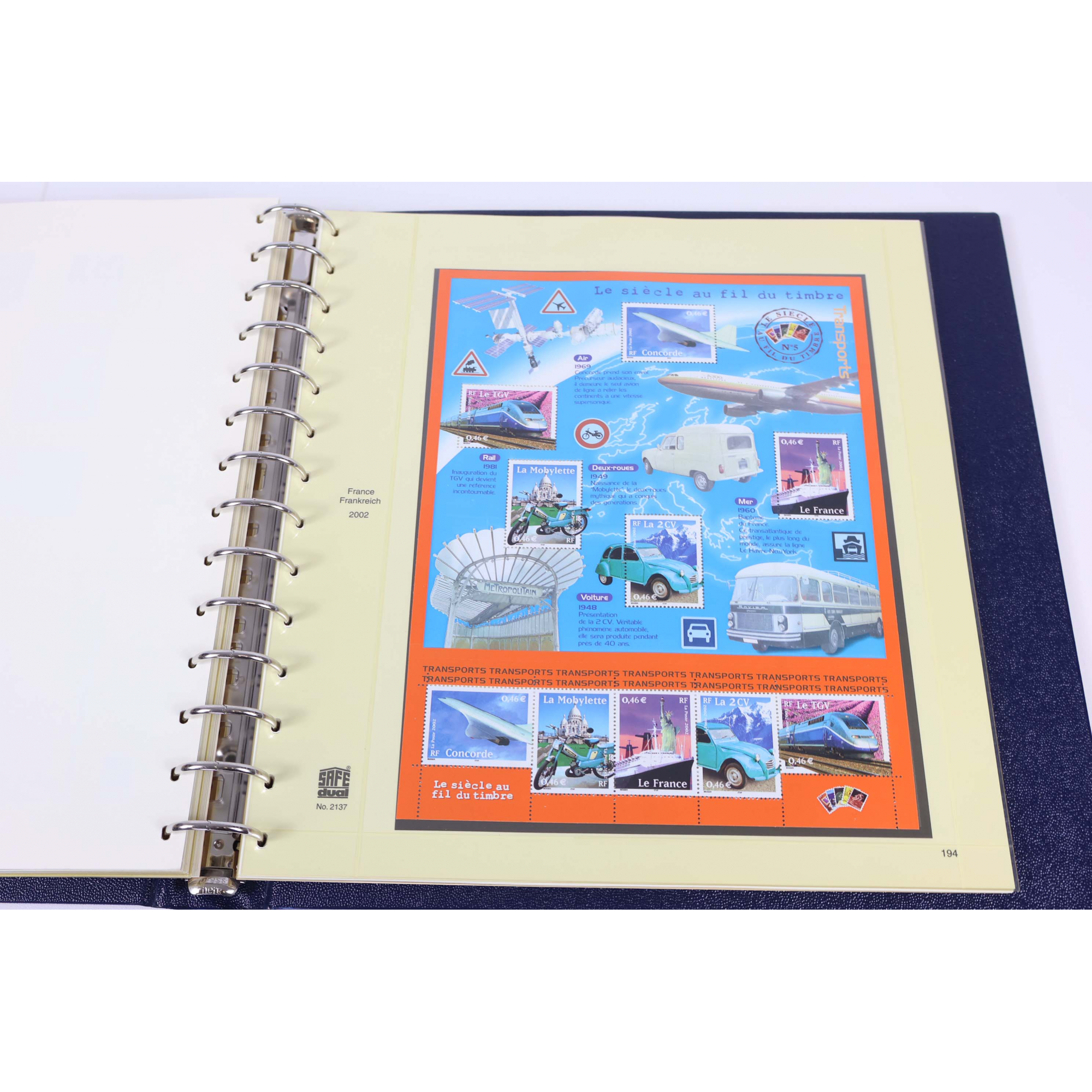 FRANCE COLLECTION COMPLÈTE DE 2000 À 2002 CLASSEUR TIMBRES NEUFS** SAFE-DUAL