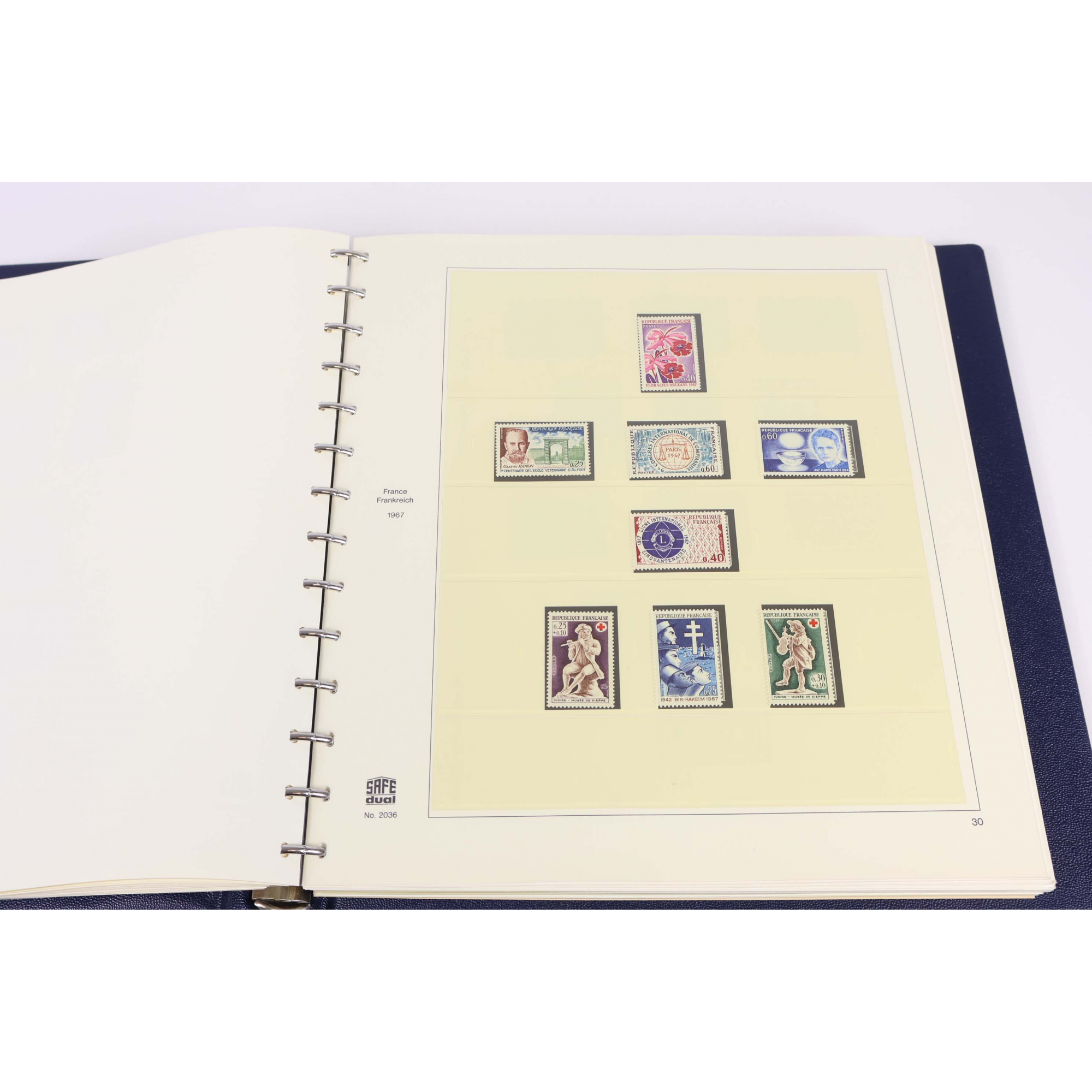 FRANCE COLLECTION QUASI COMPLÈTE DE 1965 À 1976 CLASSEUR TIMBRES NEUFS** SAFE