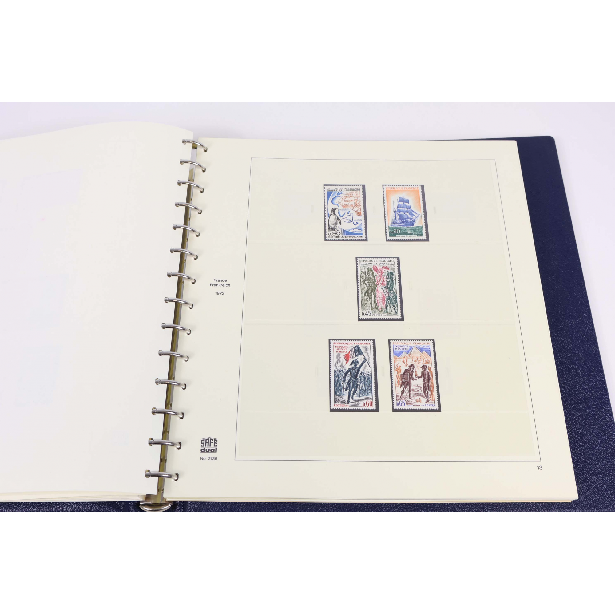 FRANCE COLLECTION QUASI COMPLÈTE DE 1965 À 1976 CLASSEUR TIMBRES NEUFS** SAFE