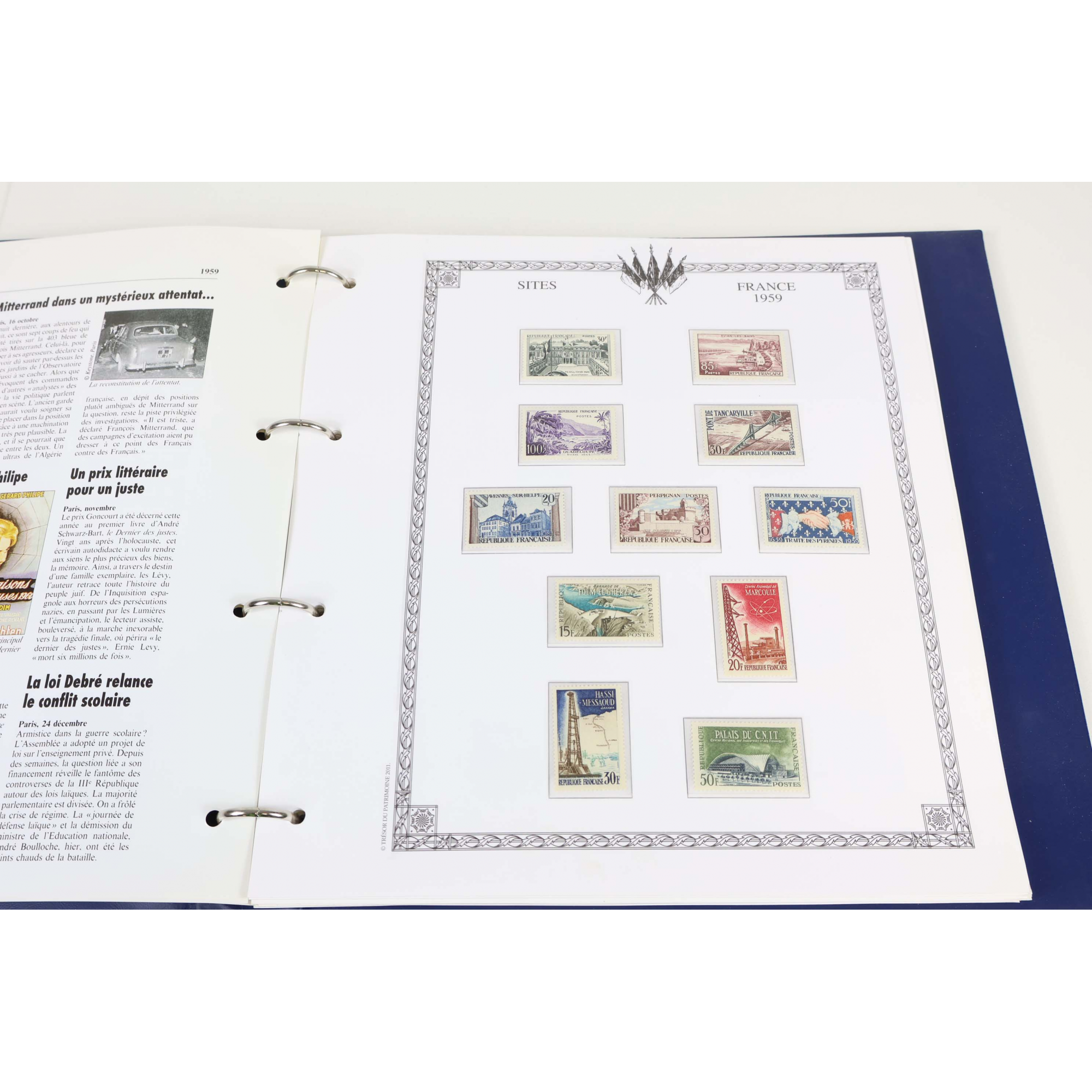 FRANCE ANNÉES COMPLÈTES 1956 À 1959 + 1942 + 1951 TIMBRES NEUFS AVEC ALMANACH