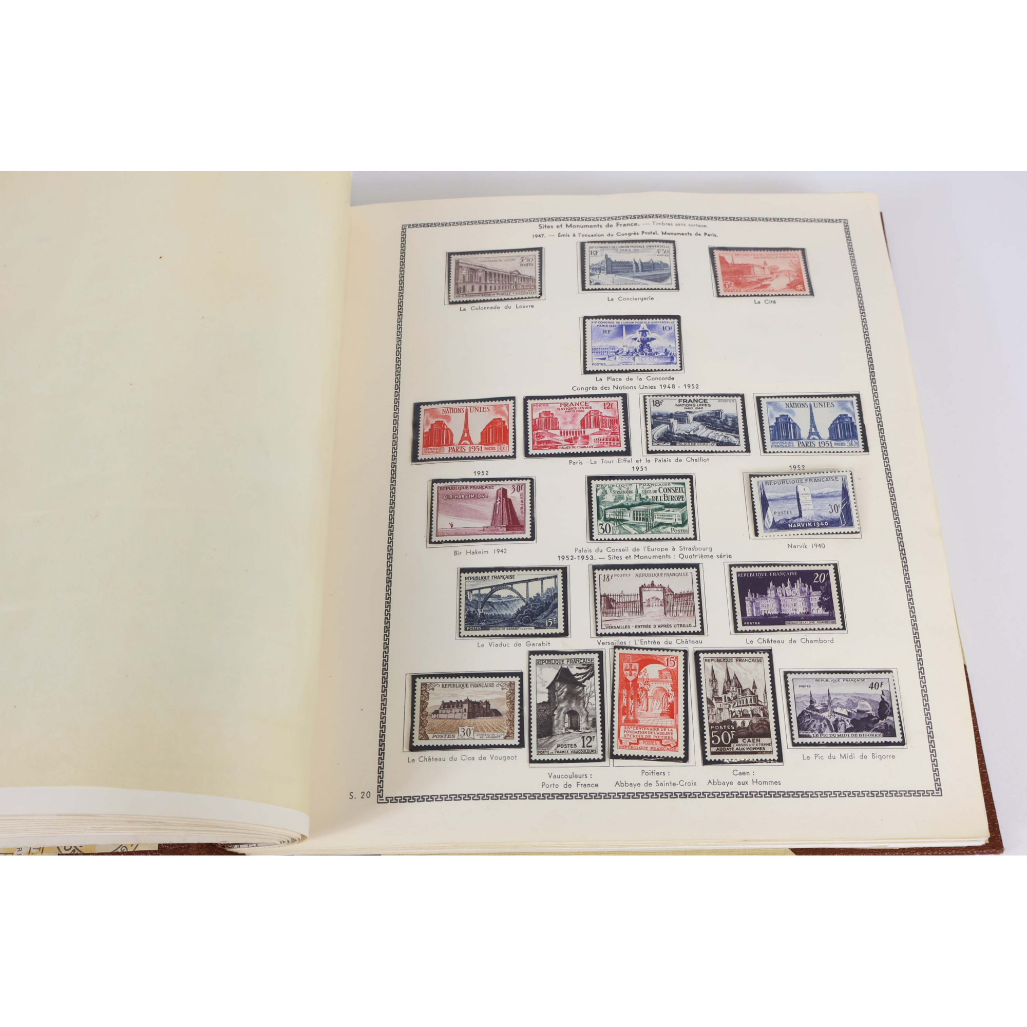 FRANCE COLLECTION DE 1900 À 1960 TIMBRES NEUFS DANS POCHETTES TOTALEMENT FERMÉES