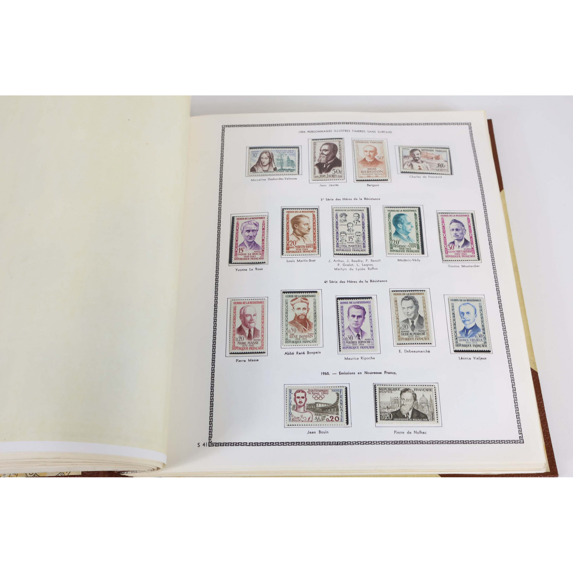 FRANCE COLLECTION DE 1900 À 1960 TIMBRES NEUFS DANS POCHETTES TOTALEMENT FERMÉES