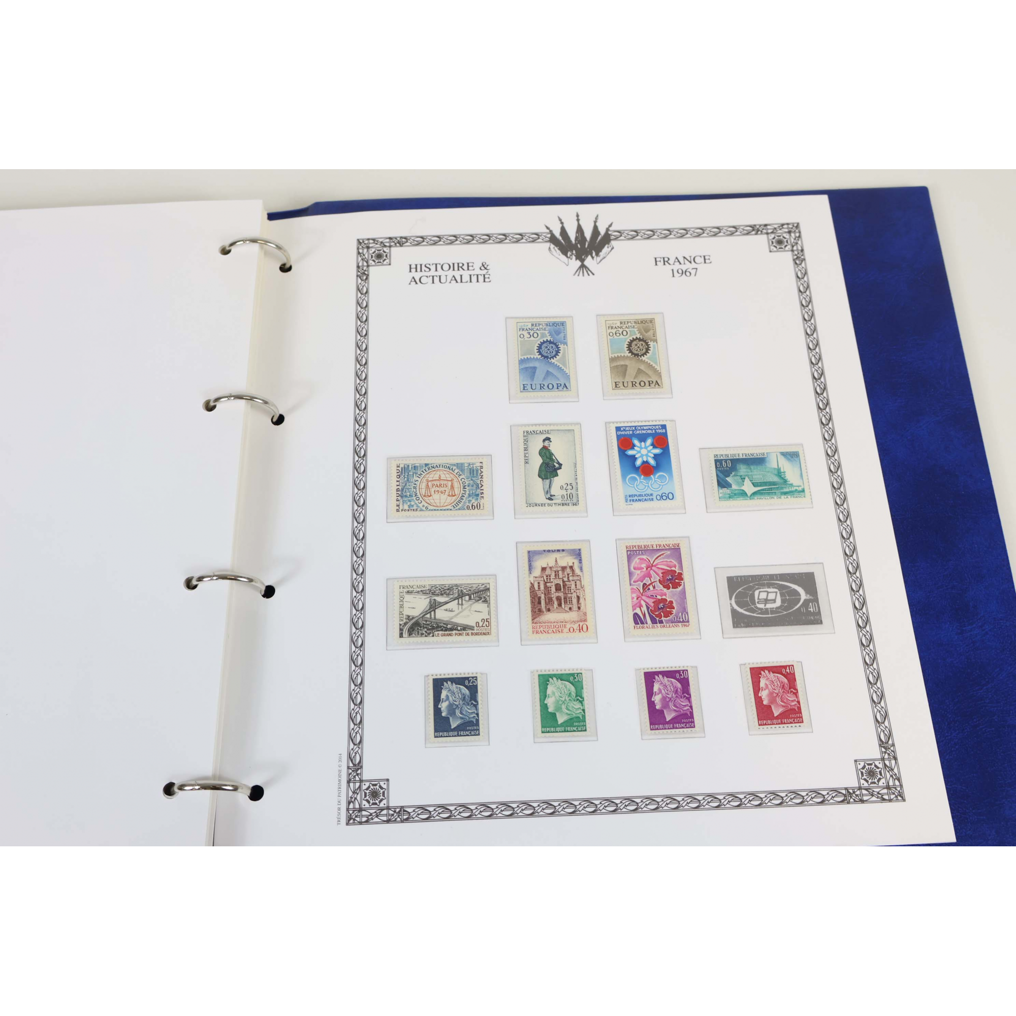 FRANCE COLLECTION ANNÉES 1967 À 1974 TIMBRES NEUFS AVEC ALMANACH HISTORIQUE