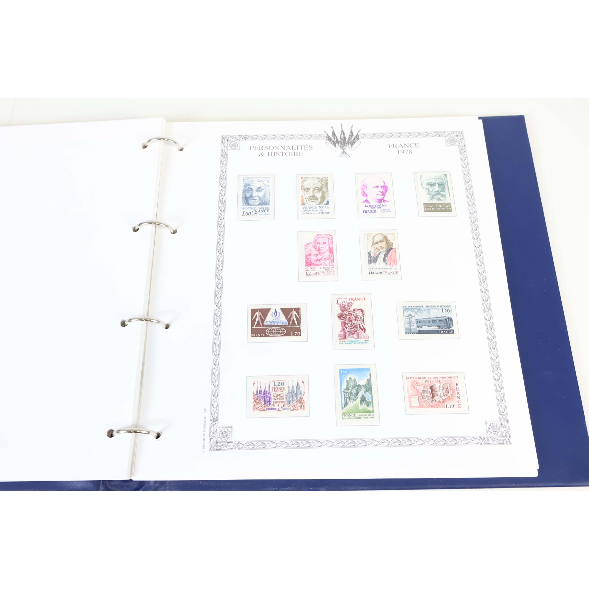 FRANCE COLLECTION ANNÉES 1975 À 1980 TIMBRES NEUFS AVEC ALMANACH HISTORIQUE