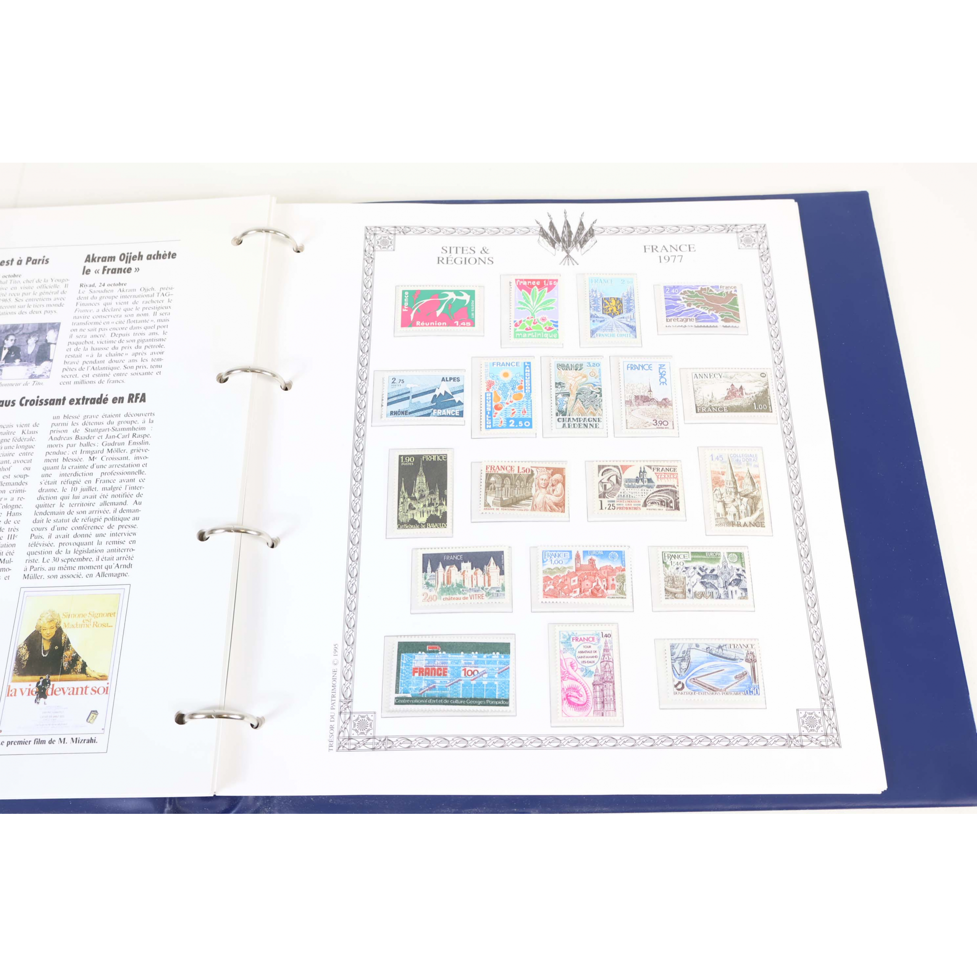 FRANCE COLLECTION ANNÉES 1975 À 1980 TIMBRES NEUFS AVEC ALMANACH HISTORIQUE