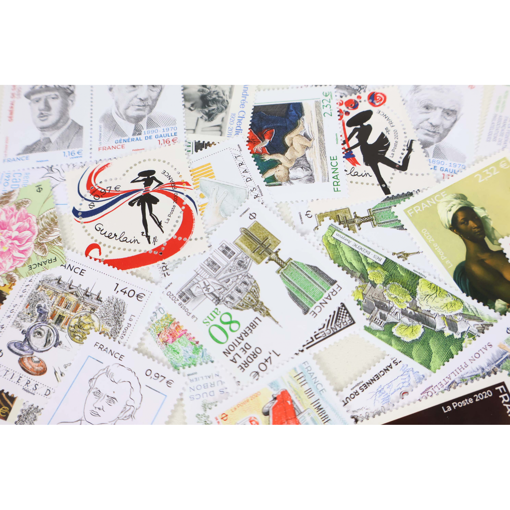 FRANCE ANNÉE 2020 LOT DE TIMBRES-POSTE NEUFS** FACIALE 47€