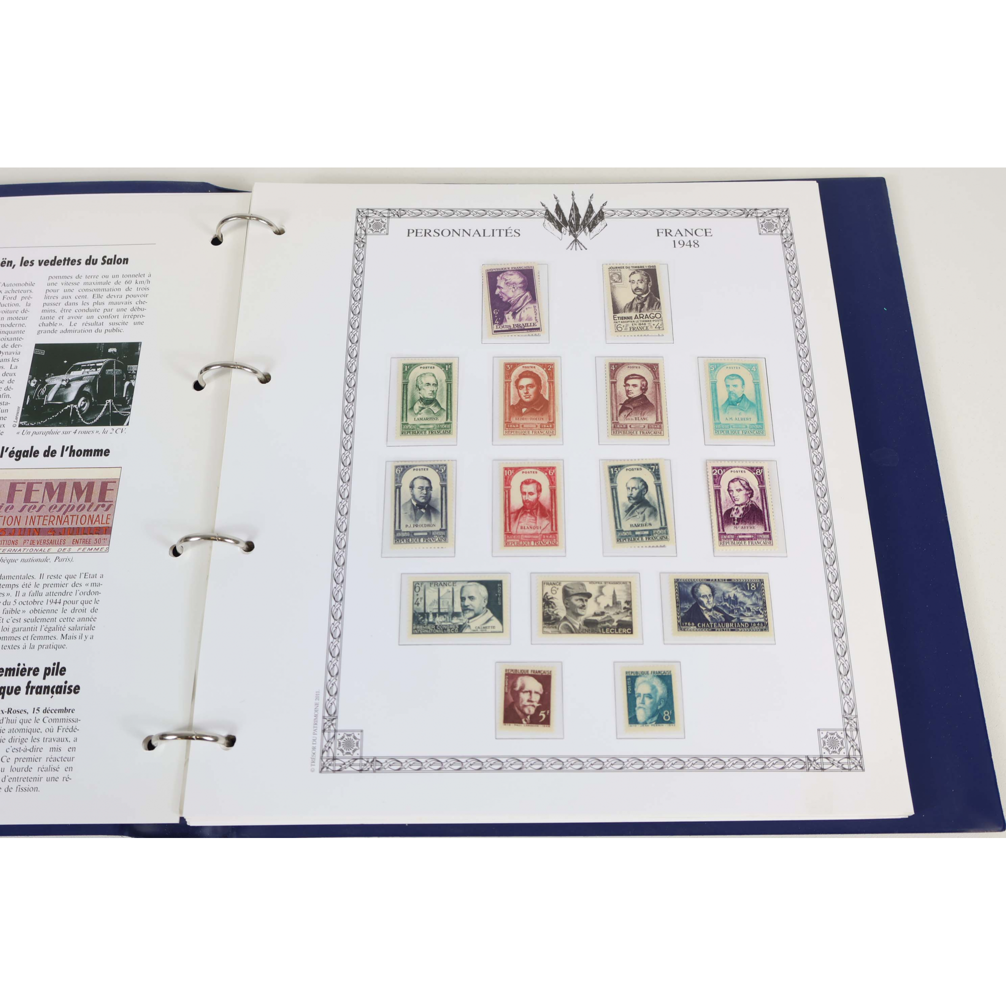 FRANCE COLLECTION ANNÉES 1941 + 1945 À 1948 TIMBRES NEUFS ALMANACH HISTORIQUE