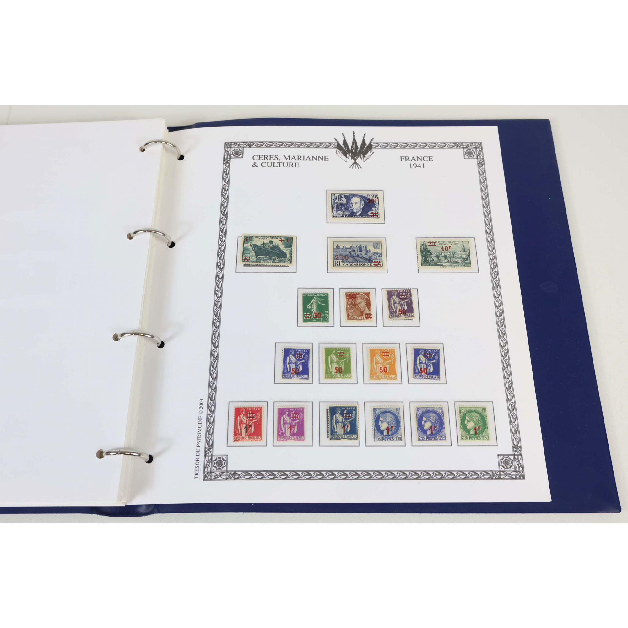 FRANCE COLLECTION ANNÉES 1941 + 1945 À 1948 TIMBRES NEUFS ALMANACH HISTORIQUE