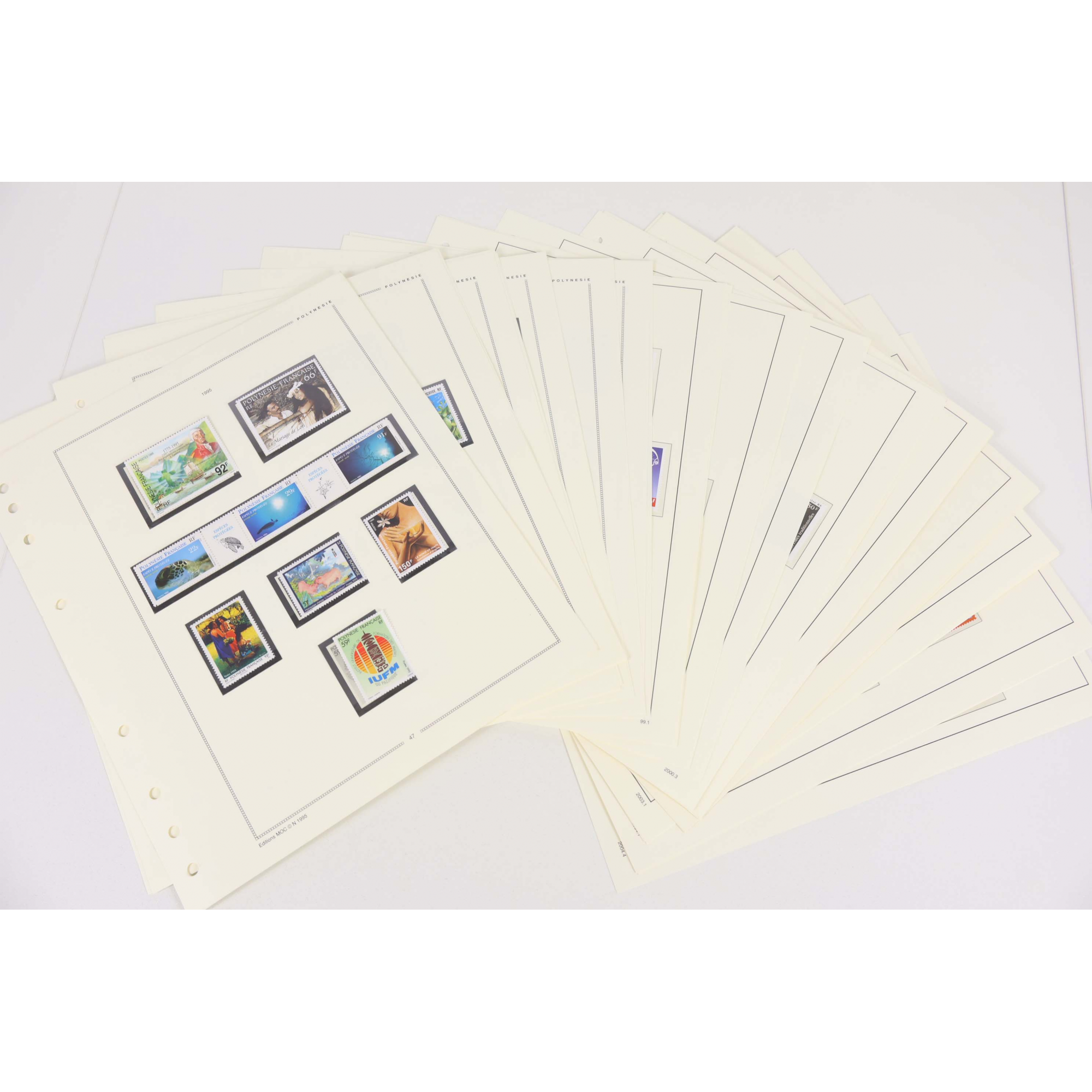 POLYNÉSIE COLLECTION QUASI COMPLÈTE DE 1995 À 2004 TIMBRES NEUFS** FACIALE 310€