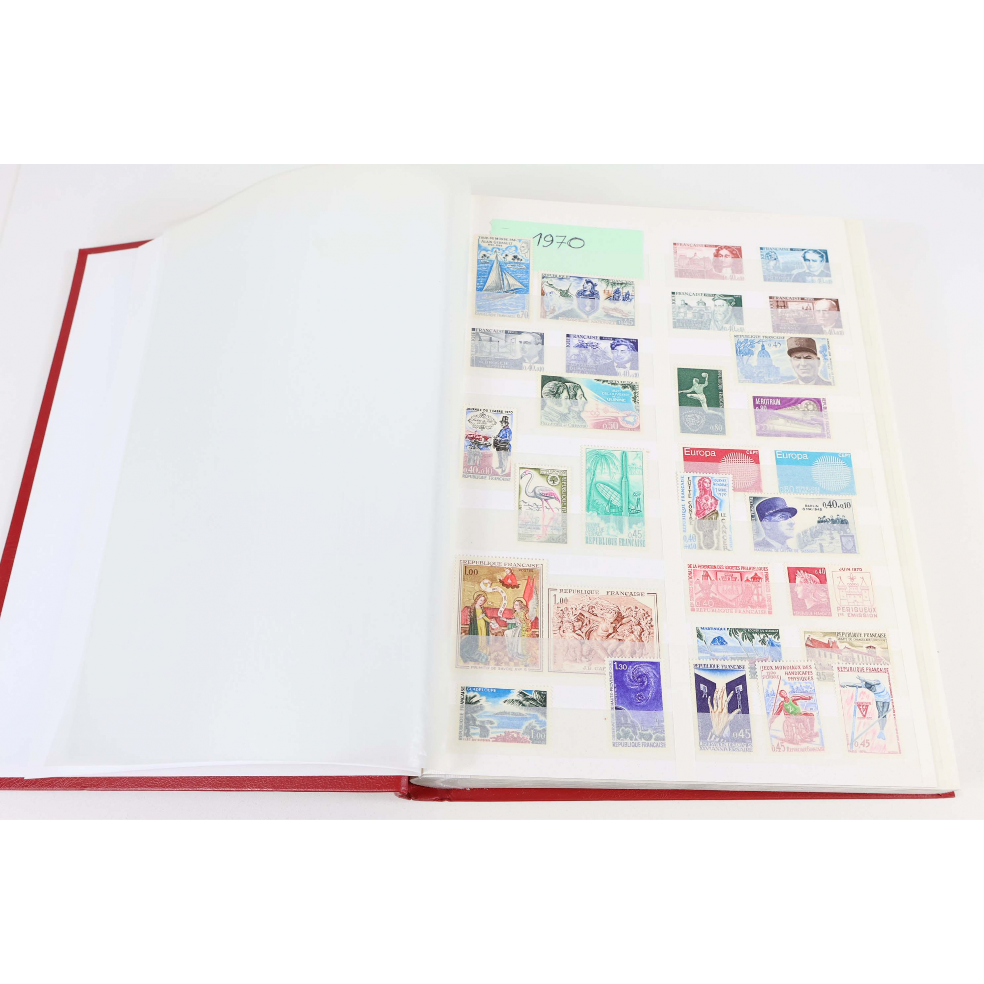 COLLECTION DE FRANCE DE 1970 À 1978 TIMBRES NEUFS** PARFOIS EN DOUBLE BEL ALBUM