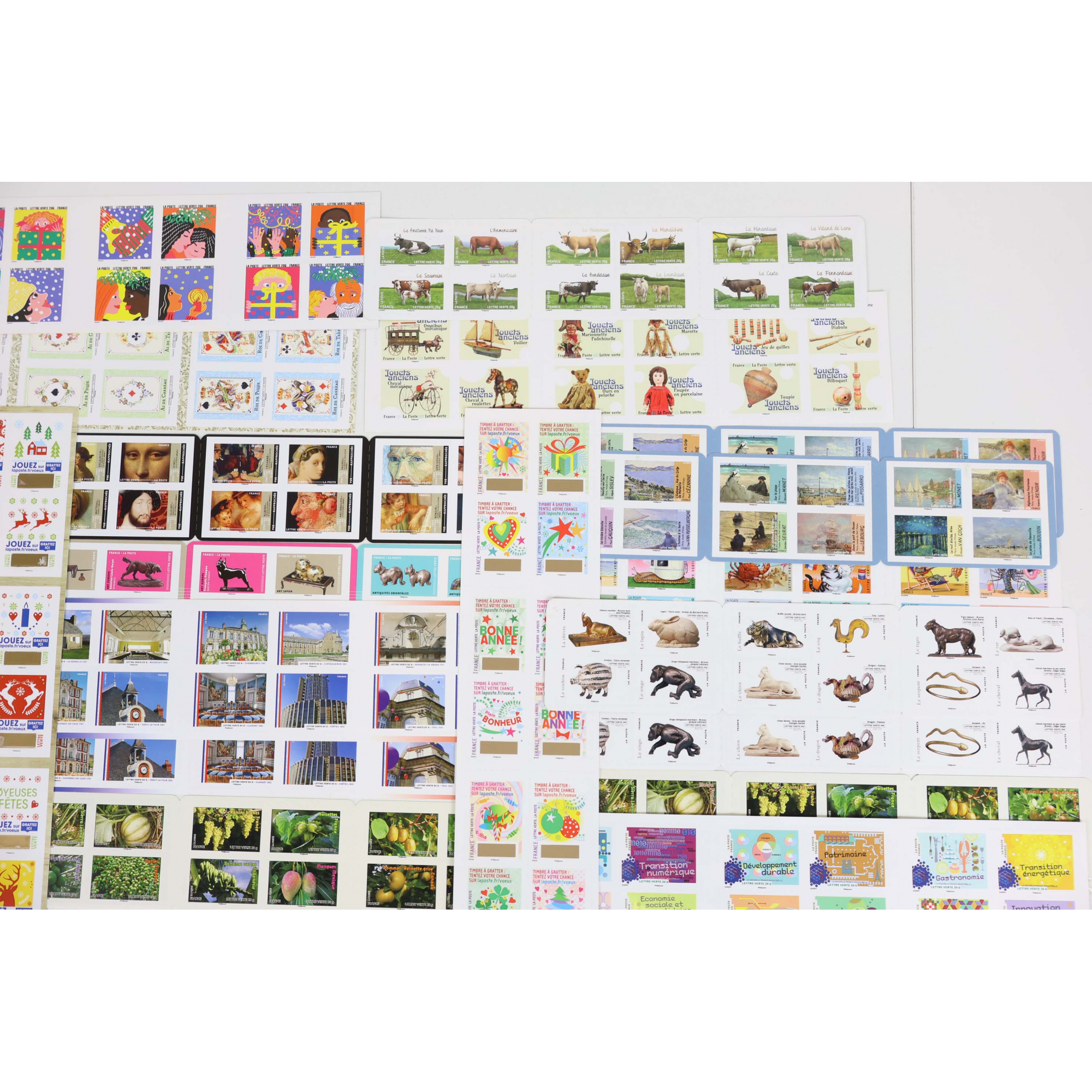 500 TIMBRES AUTOADHÉSIFS LETTRES VERTES 20G VP FRANCE, CARNETS POUR AFFRANCHIR