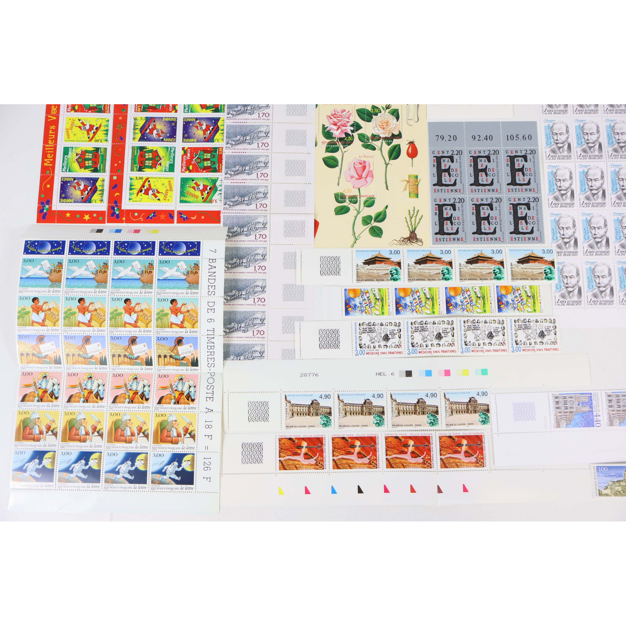 FRANCE LOT EN FRANCS POUR AFFRANCHIR / COLLECTION TIMBRES NEUFS FACIALE 1082 FFR