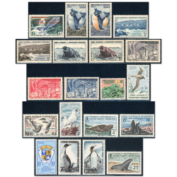 TAAF COLLECTION COMPLÈTE DE TIMBRES NEUFS** N°1 À 17 COTE 350€ BELLE QUALITÉ