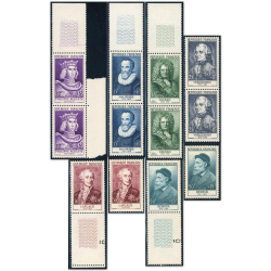 FRANCE PAIRE DE TIMBRES NEUFS** N°1027 À 1032 CÉLÉBRITÉS FRANÇAISES COTE 320€