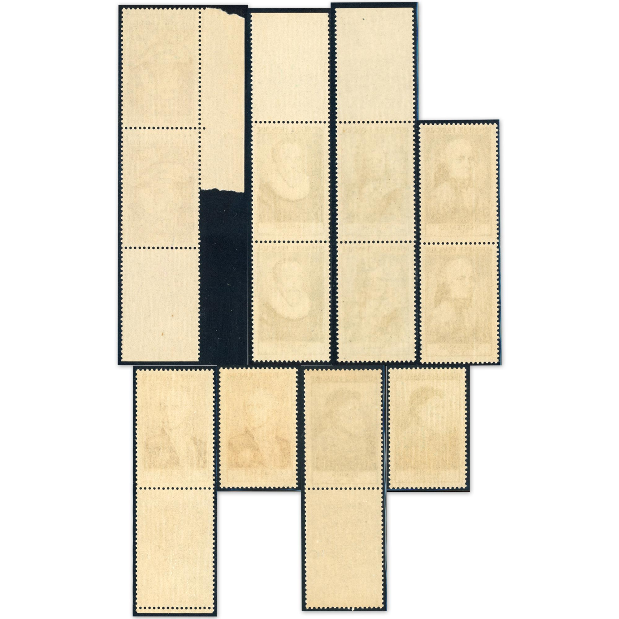FRANCE PAIRE DE TIMBRES NEUFS** N°1027 À 1032 CÉLÉBRITÉS FRANÇAISES COTE 320€