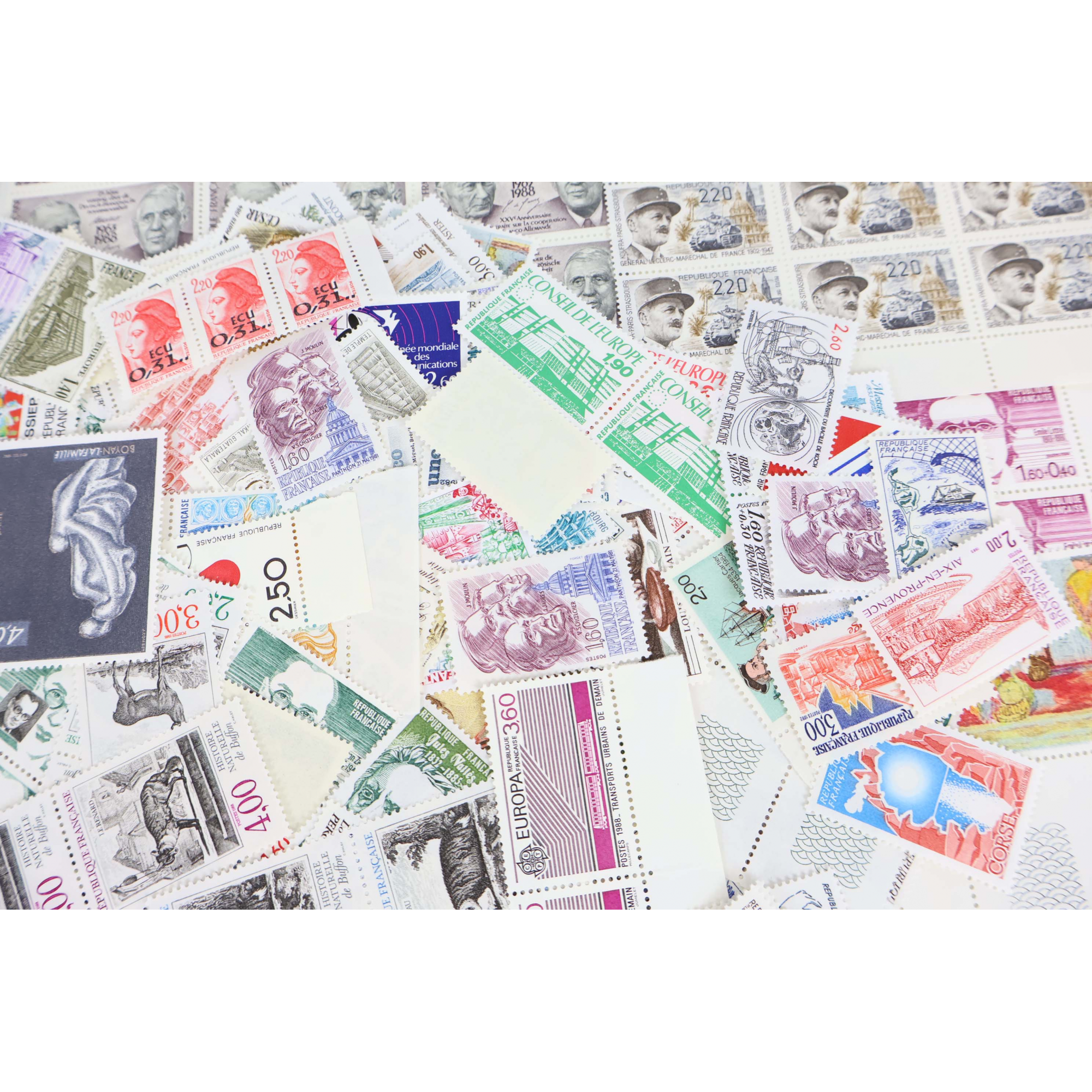 FRANCE LOT DE TIMBRES NEUFS** EN FRANCS FACIALE 1583 FFr AU DESSUS DE 1FFr