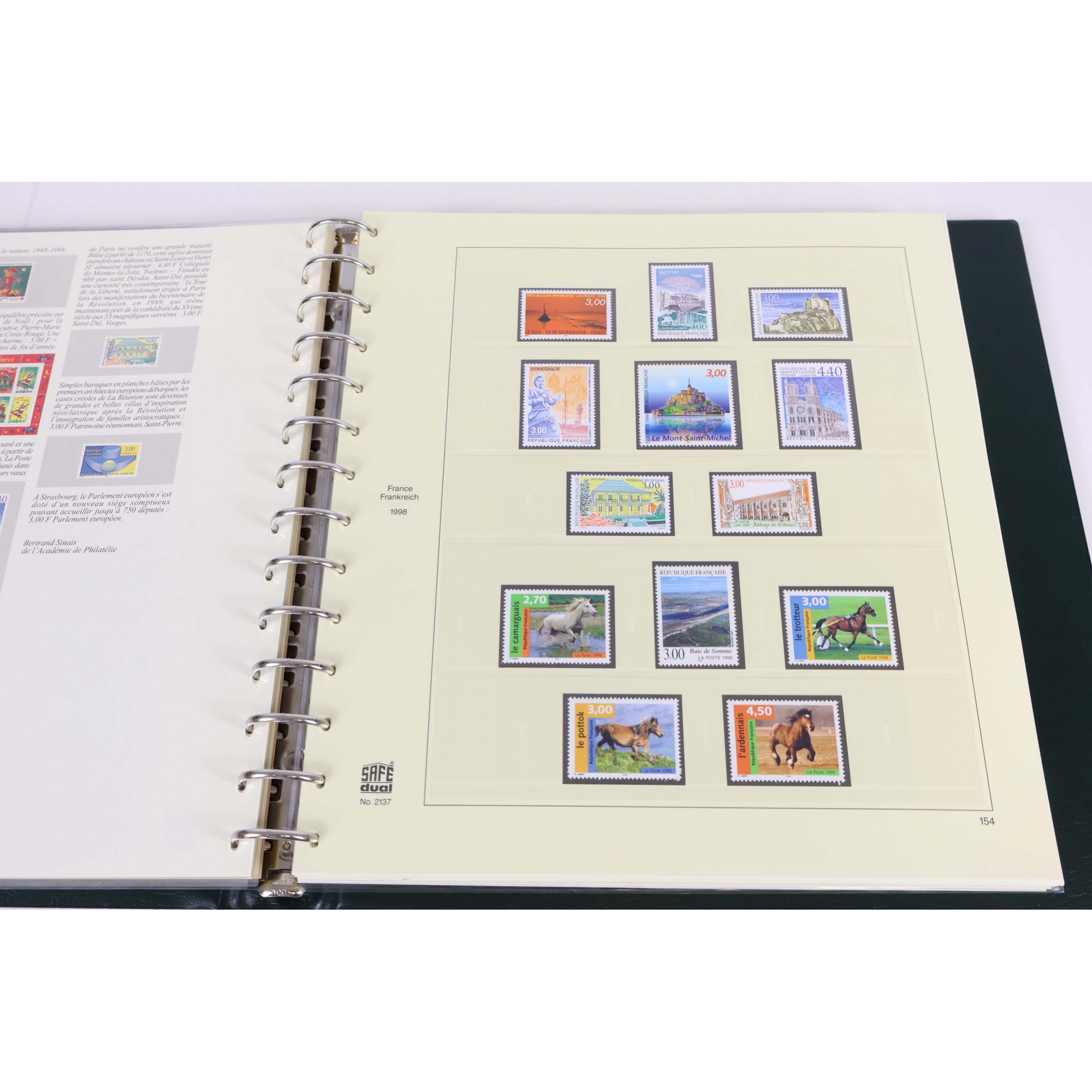 FRANCE COLLECTION DE TIMBRES NEUFS DE 1997 À 1999 FAC 1043 FFr CLASSEUR SAFE