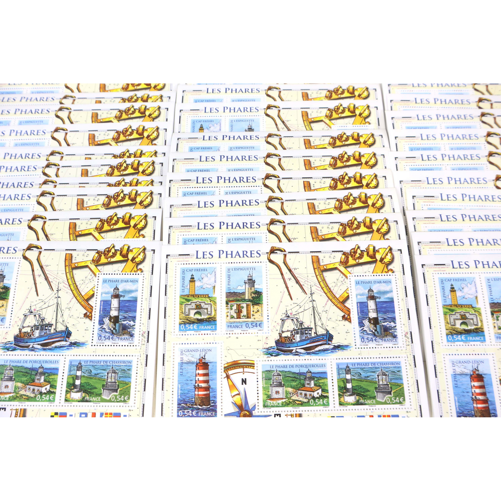 LOT 60 BLOCS N° 114 LES PHARES TIMBRES NEUFS** 0.54€ X 6 VALEUR FACIALE 194.40€