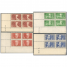 FRANCE COINS DATÉS N°330 À 333 TIMBRES NEUFS CHOMEURS INTELLECTUELS COTE 375€