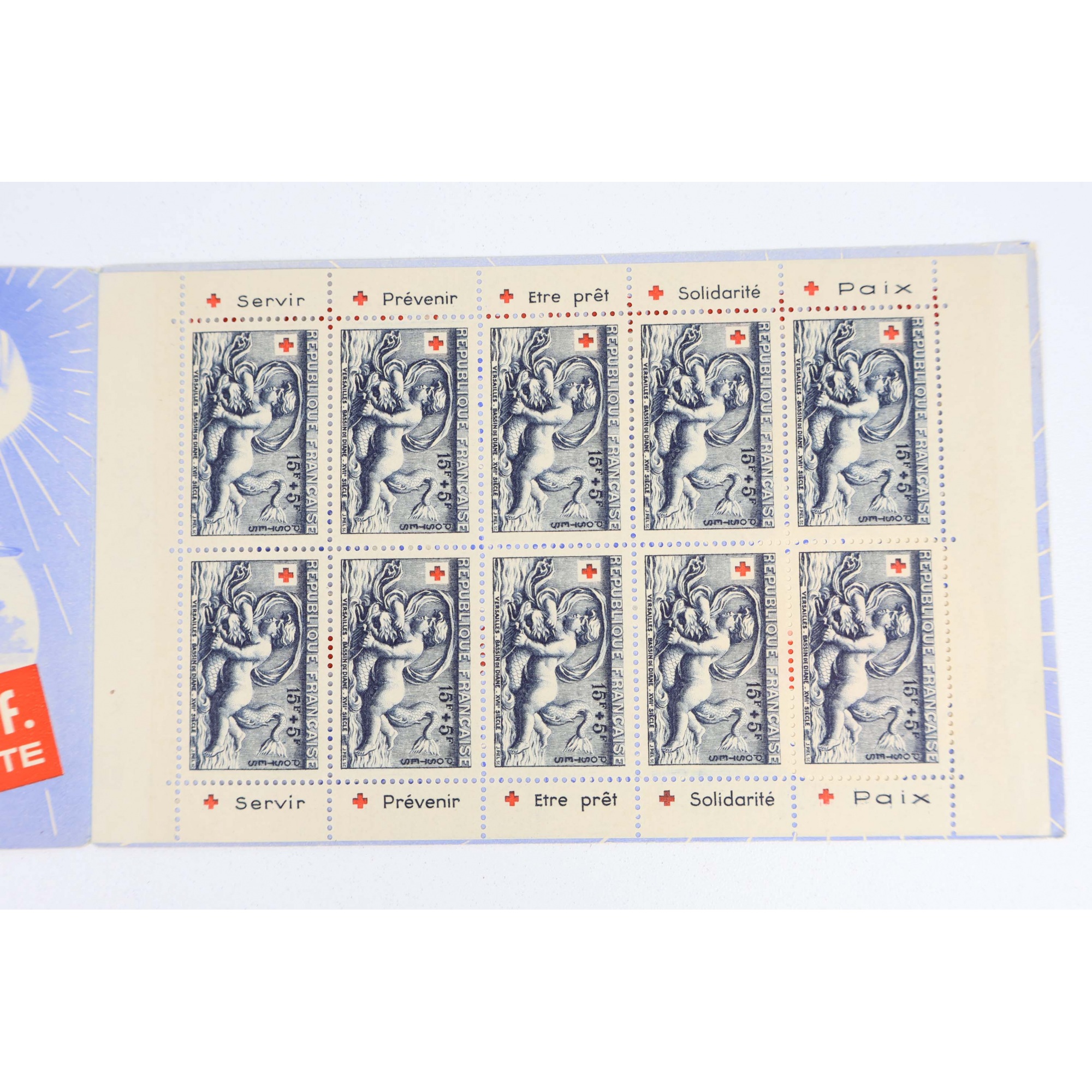 FRANCE CARNET CROIX-ROUGE DE 1952 TIMBRES NEUFS** BELLE QUALITÉ COTE 550€
