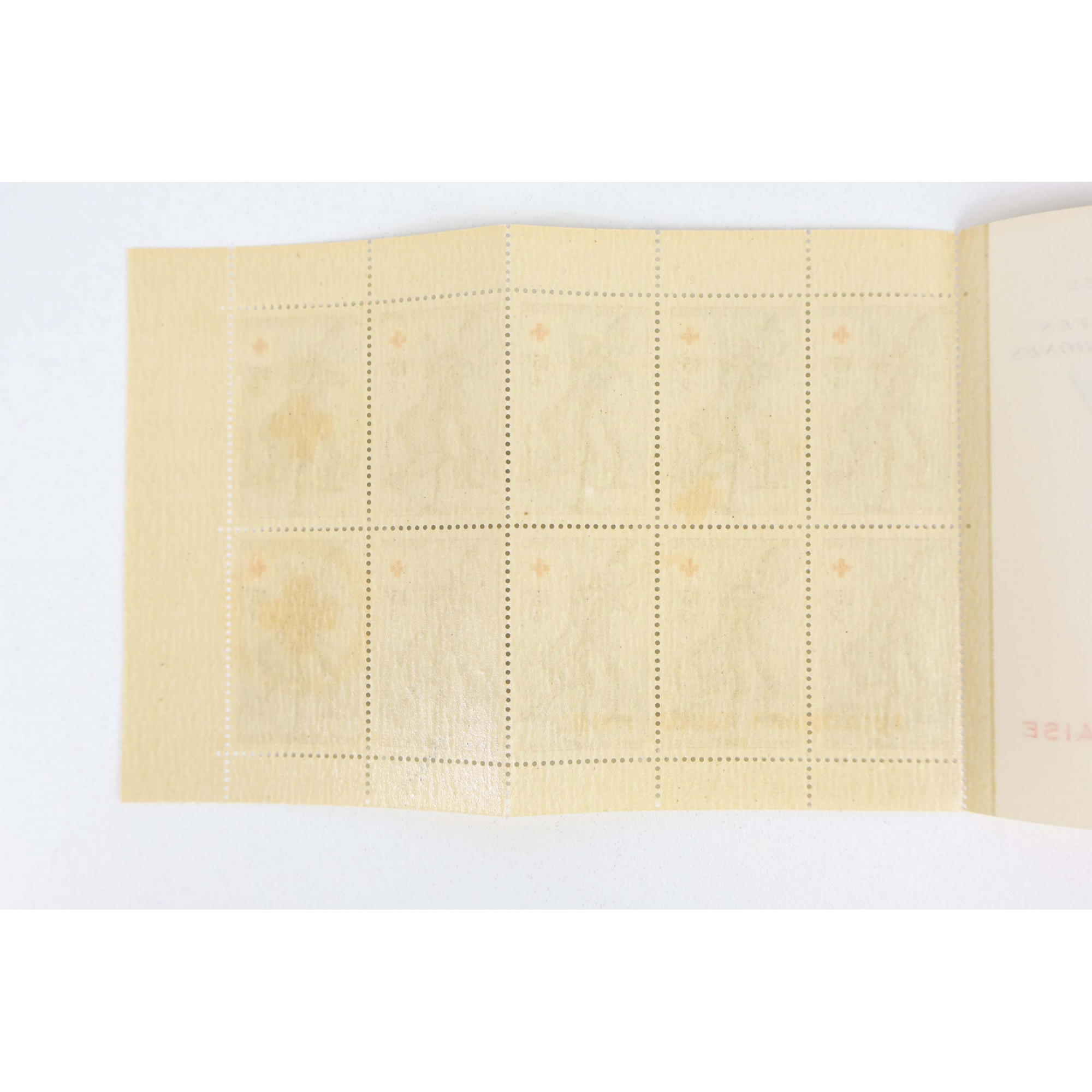 FRANCE CARNET CROIX-ROUGE DE 1955 TIMBRES NEUFS** AVEC BELLES GOMMES COTE 450€