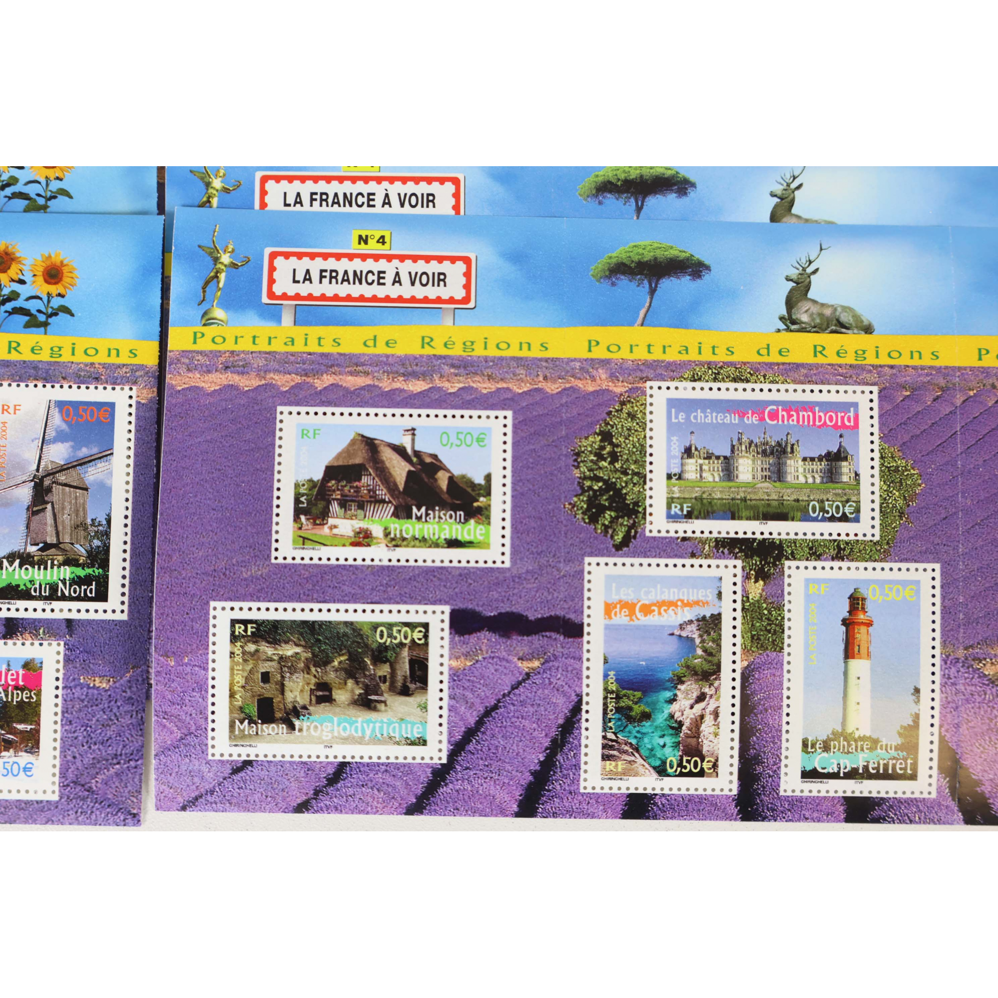 LOT 80 BLOCS N° 77 PORTRAITS DE RÉGIONS, TIMBRES NEUFS** 0.50€, FACIALE 400€