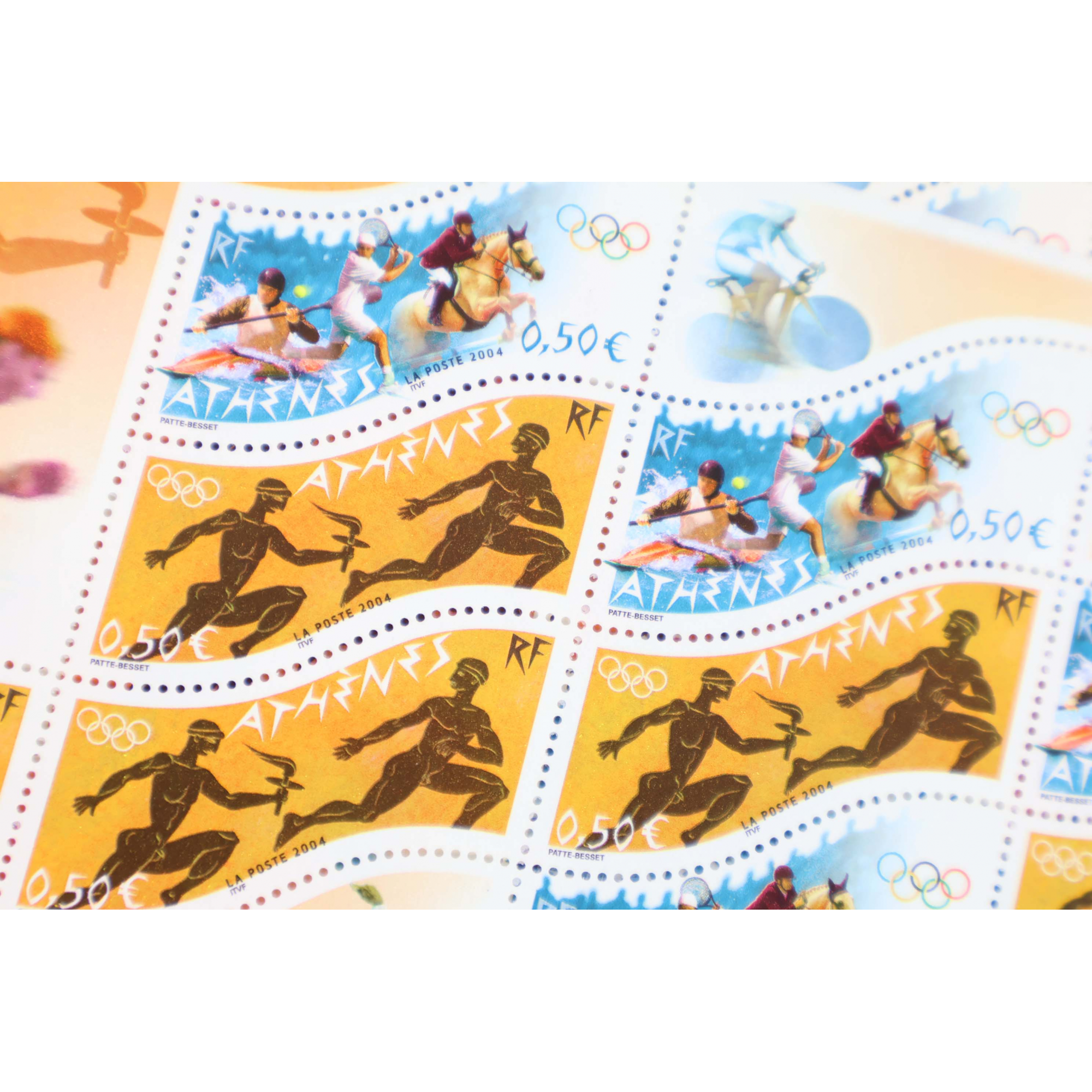 LOT 80 BLOCS N° 73 JEUX OLYMPIQUES ATHÈNES TIMBRES NEUFS** 0.50€ X 10 VF 400€