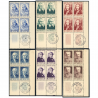 FRANCE BLOCS DE 4 TIMBRES NEUFS** N°945 À 950, OBL 1ER JOUR SUR LE BDF, COTE 280€