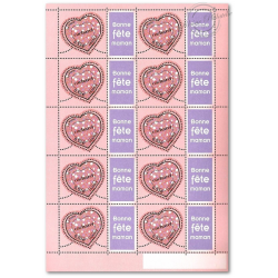 FEUILLE TIMBRES SAINT-VALENTIN "COEURS DE CACHAREL" F3747Ab GOMME BRILLANTE