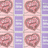 FEUILLE TIMBRES SAINT-VALENTIN "COEURS DE CACHAREL" F3747Ab GOMME BRILLANTE