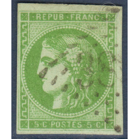 FRANCE N° 42B TYPE CERES, TIMBRE OBLITERE LOSANGE GROS CHIFFRES 1870