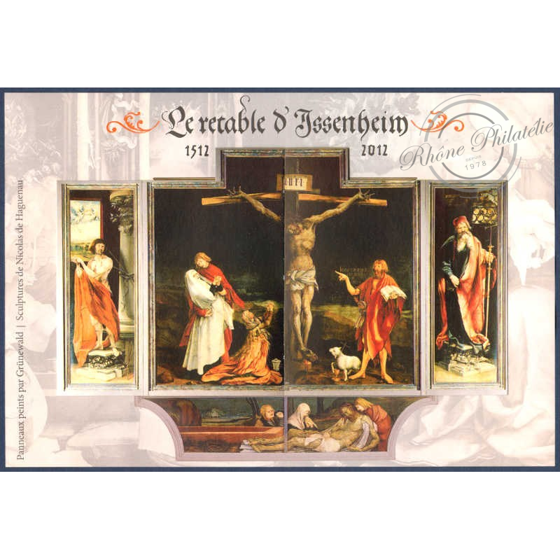 FEUILLET N°F4675 RETABLE D'ISSENHEIM 2012 TIMBRES NEUFS** LUXE