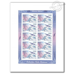 POSTE AERIENNE N° 68 ADRIENNE BOLLAND COLLECTOR FEUILLE DE 10 TIMBRES NEUFS**