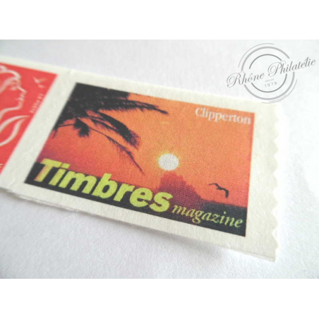 TIMBRE PERSONNALISE N°3802A MARIANNE LAMOUCHE TIMBRES MAGAZINE, CLIPPERTON