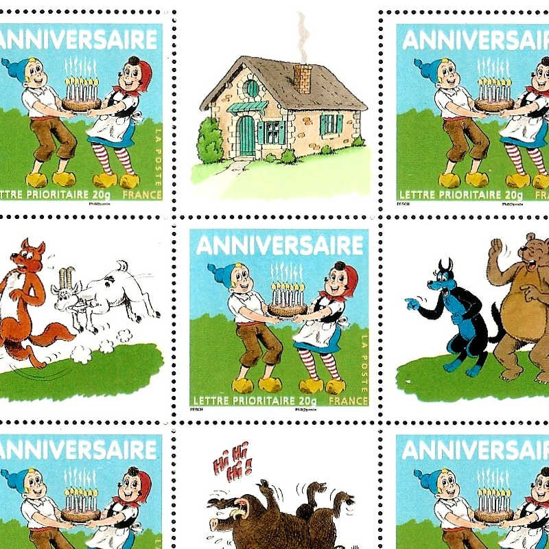 Lot De 5 Blocs N 112 Timbres Pour Anniversaires Joyeux Annivers