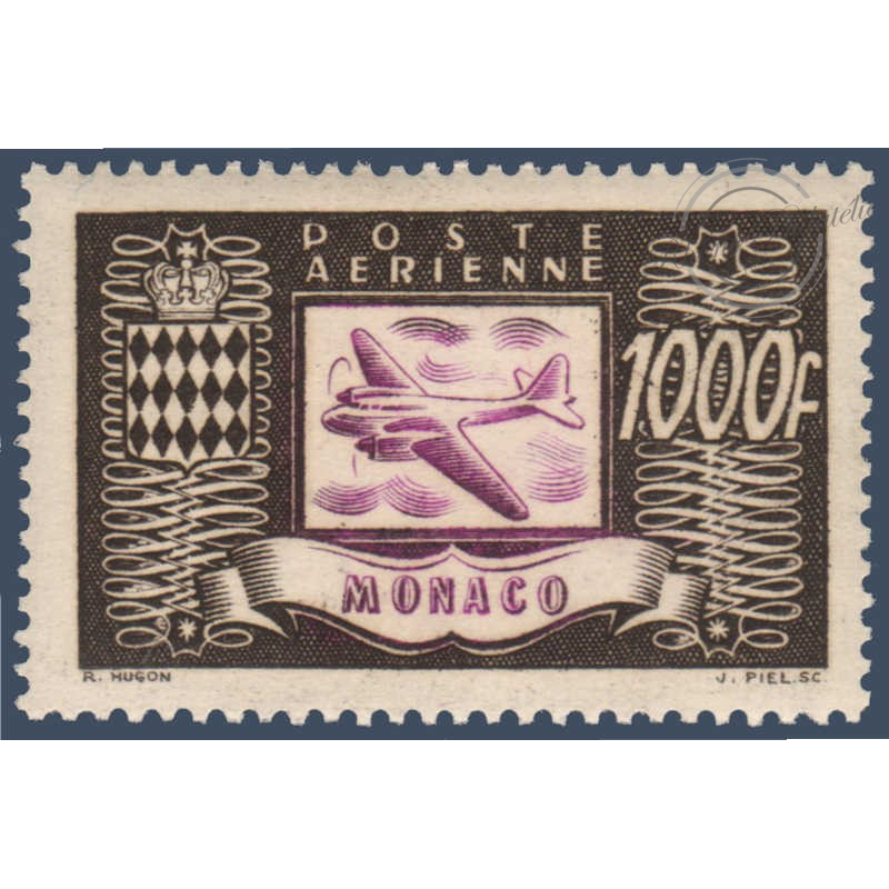 MONACO POSTE AERIENNE N°42 A 44, TIMBRES NEUFS* 1949