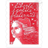 LOT TIMBRES POSTE N°3419 MARIANNE ROUGE 14 JUILLET (2001), AUTOADHESIF (RF) 20G