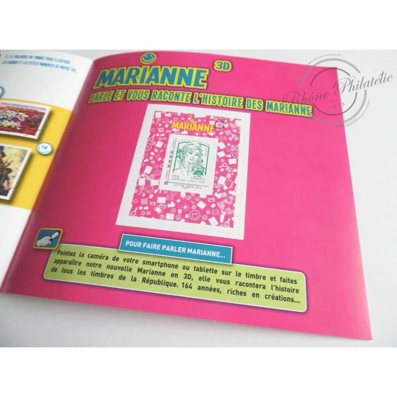 COLLECTOR TIMBRE 3D N°864A MARIANNE CIAPPA LETTRE VERTE 20G (2013) AUTOADHESIF