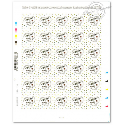FEUILLE TIMBRES POSTE AUTOADHESIFS 148 COEURS 2008 FRANCK SORBIER