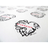 FEUILLE TIMBRES POSTE AUTOADHESIFS 103 COEURS 2007 GIVENCHY POUR LETTRE 50G