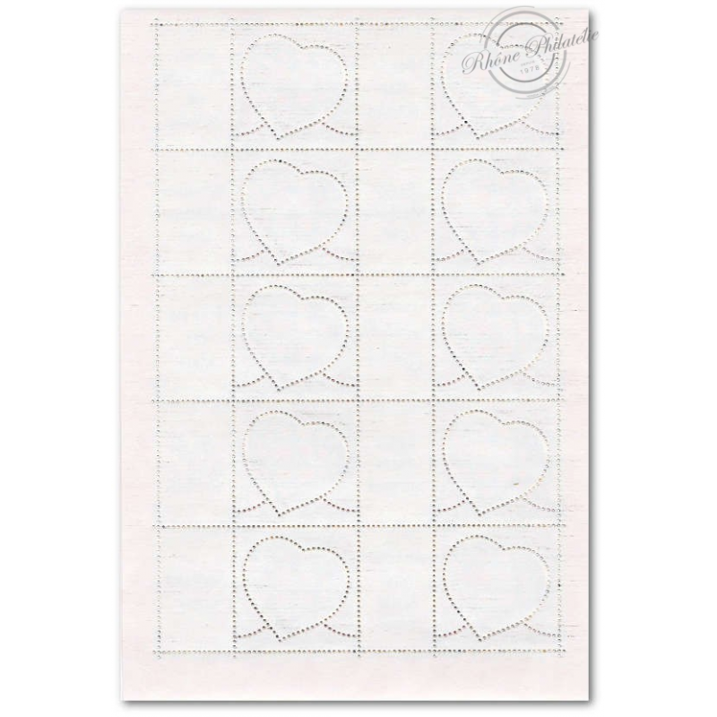 FEUILLE "COEURS SCHERRER" 3861Ab VIGNETTE "Bonne Fête Maman" 2006