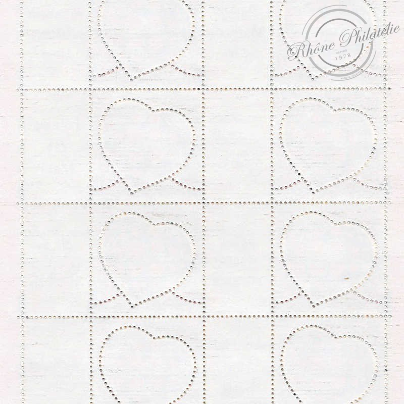 FEUILLE "COEURS SCHERRER" 3861Ab VIGNETTE "Bonne Fête Maman" 2006