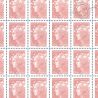 FEUILLE TIMBRES POSTE N°4569 MARIANNE DE BEAUJARD (2011) LILAS BRUN LETTRE 50G