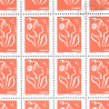FEUILLE TIMBRES POSTE N°3734 MARIANNE ROUGE DE LAMOUCHE (2005)