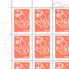 FEUILLE TIMBRES POSTE N°3734 MARIANNE ROUGE DE LAMOUCHE (2005)
