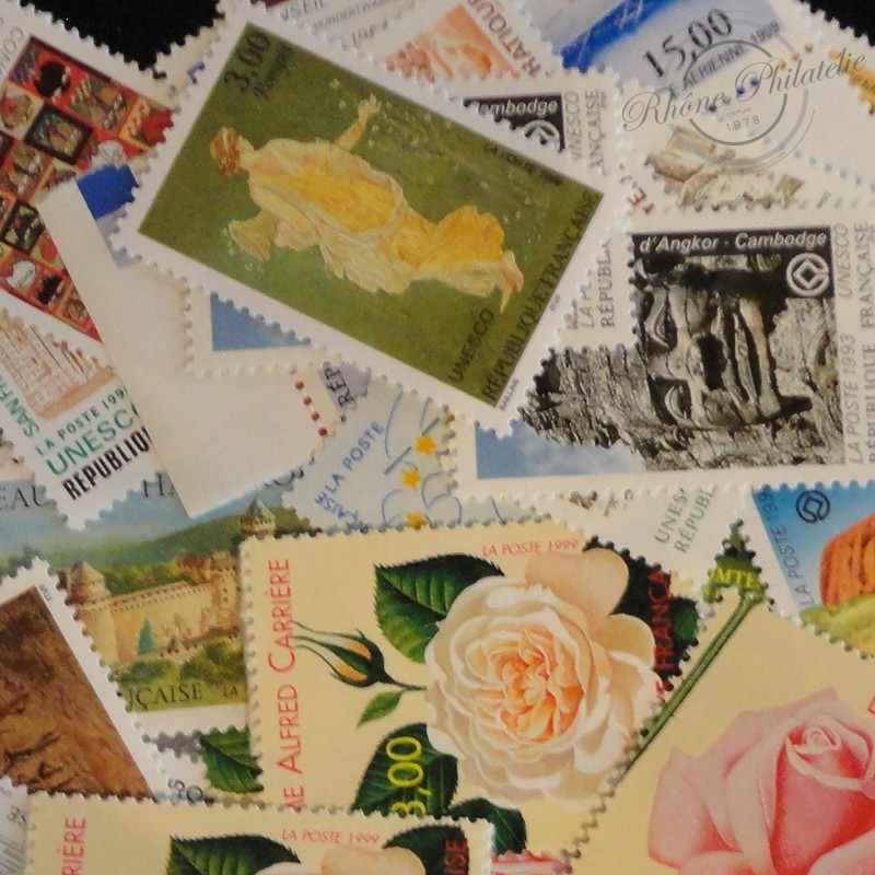 LOT TIMBRES-POSTE EN FRANCS FACIALE 45€, 30% DE REMISE