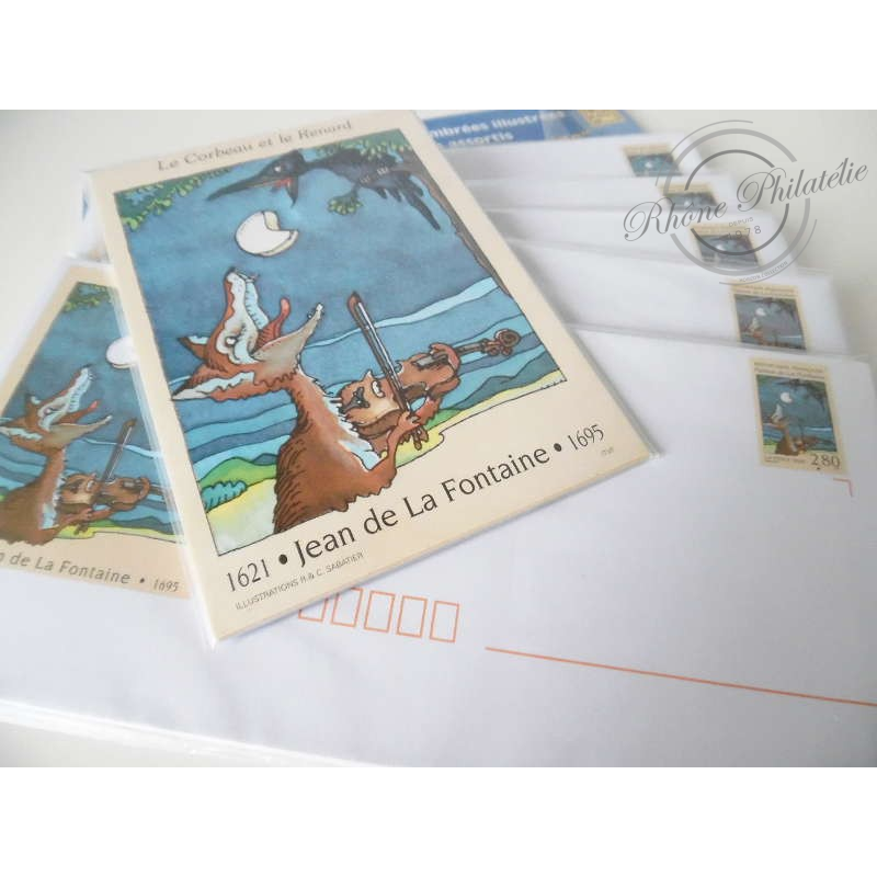 LOT DE PRETS-A-POSTER "LES FABLES DE LA FONTAINE" VALEUR INDIQUÉE DE 2.80FFr