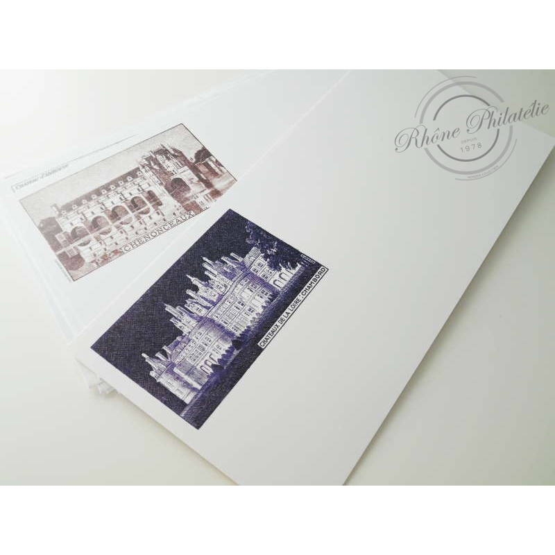 LOT DE 5 ENVELOPPES PRET-A-POSTER CARTES ASSORTIES SUR CHATEAUX DE LA LOIRE