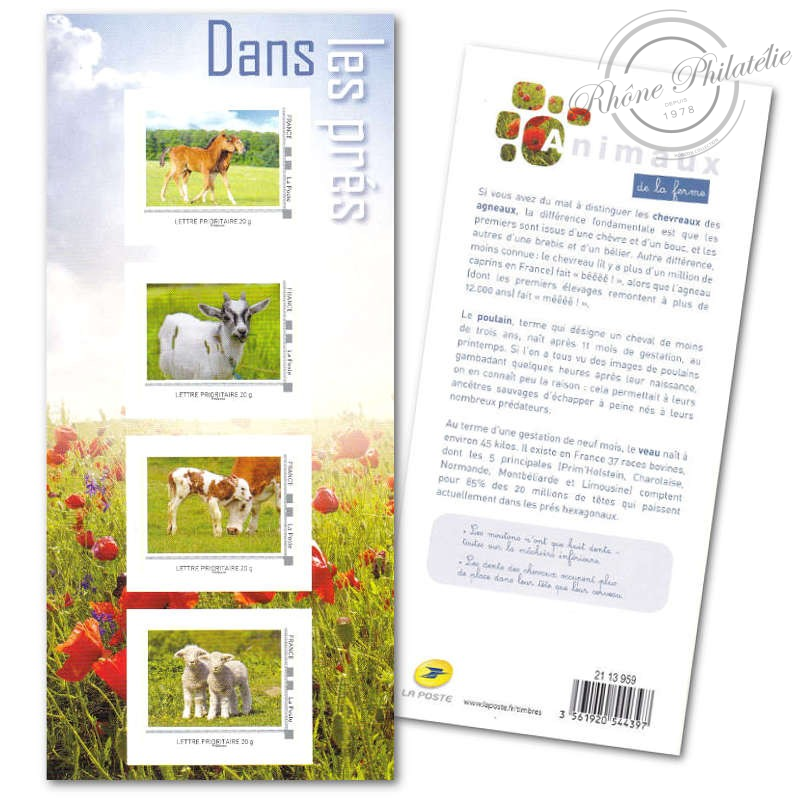 COLLECTOR DANS LES PRÉS (2013) TIMBRES LETTRES 20G AUTOADHESIFS