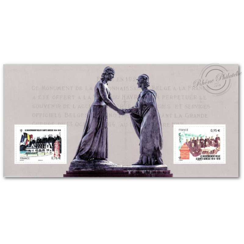 BLOC SOUVENIR N°__110 LE GOUVERNEMENT BELGE A SAINTE-ADRESSE 1914-1918 (2015)